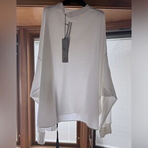 Rick Owens Crater T Milk white DU01B7261 RN O/S long sleeve Unisex